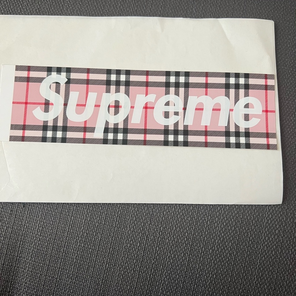 Supreme Burberry sticker